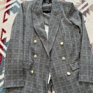 Woman’s Gray Plaid Blazer